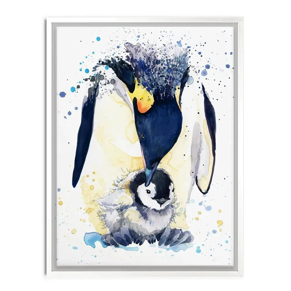 Penguin Paint Splash Canvas Print Penguin Paint Splash Canvas Print wall art product Faenkova Elena / Shutterstock
