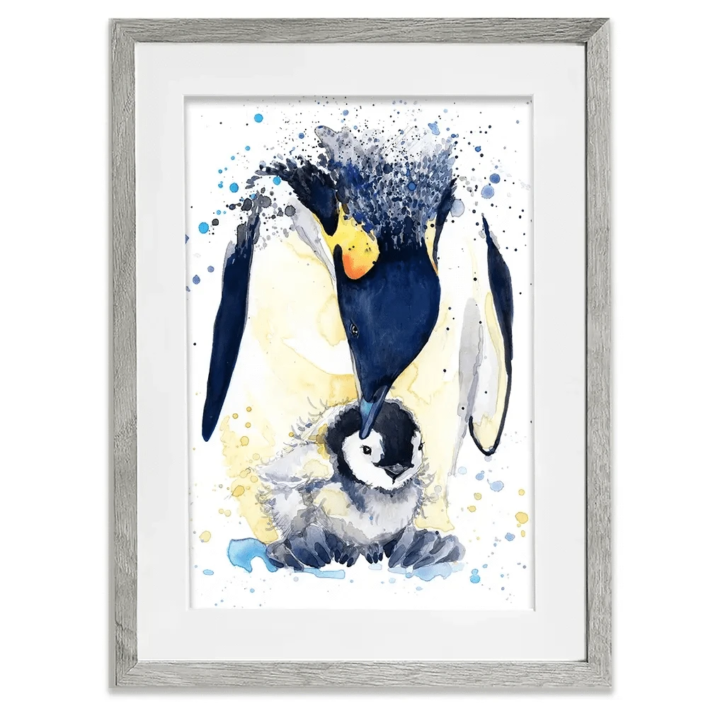 Penguin Paint Splash Framed Art Print Penguin Paint Splash Framed Art Print wall art product Faenkova Elena / Shutterstock