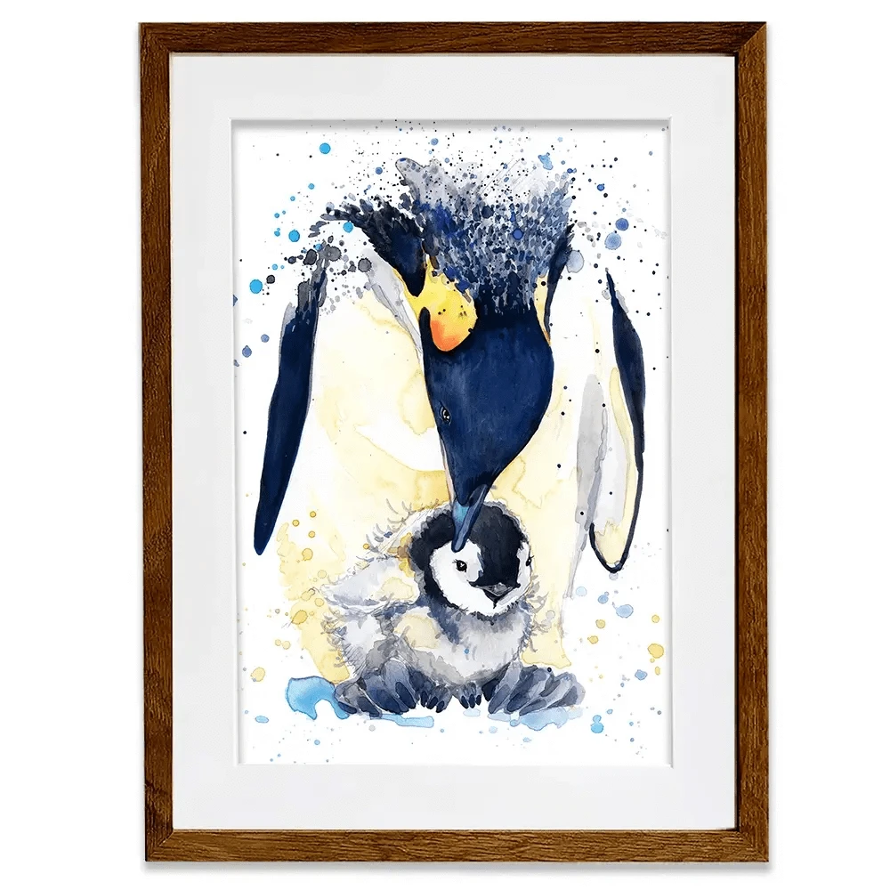 Penguin Paint Splash Framed Art Print Penguin Paint Splash Framed Art Print wall art product Faenkova Elena / Shutterstock