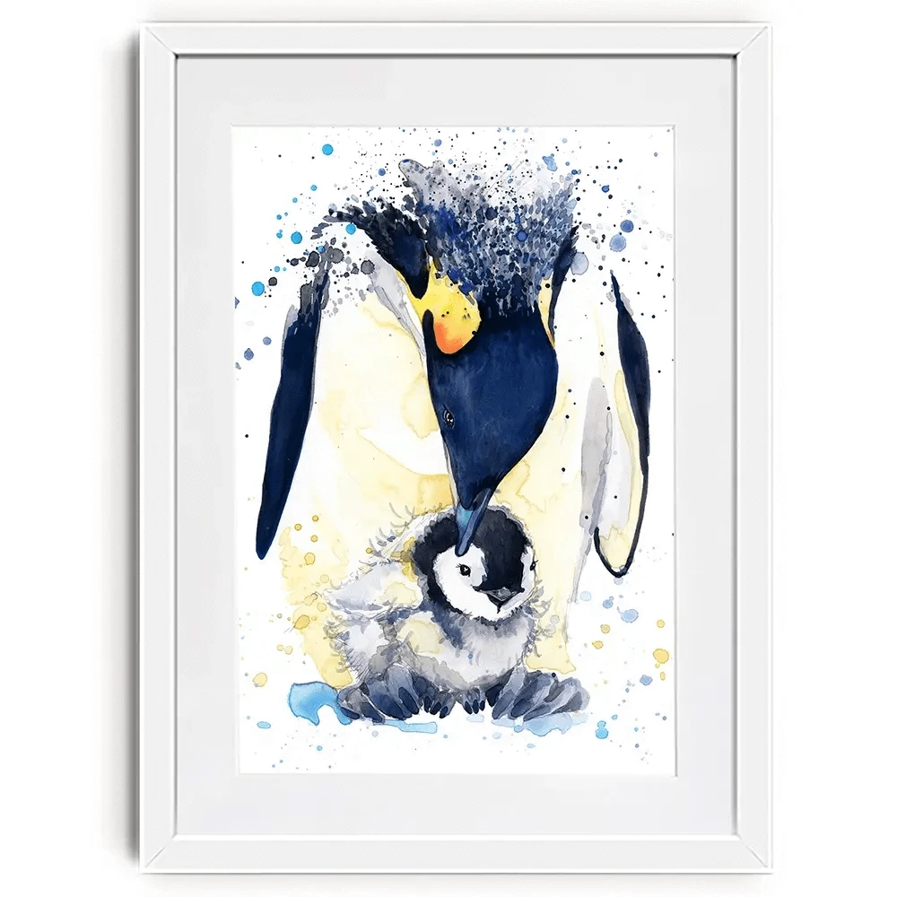 Penguin Paint Splash Framed Art Print Penguin Paint Splash Framed Art Print wall art product Faenkova Elena / Shutterstock