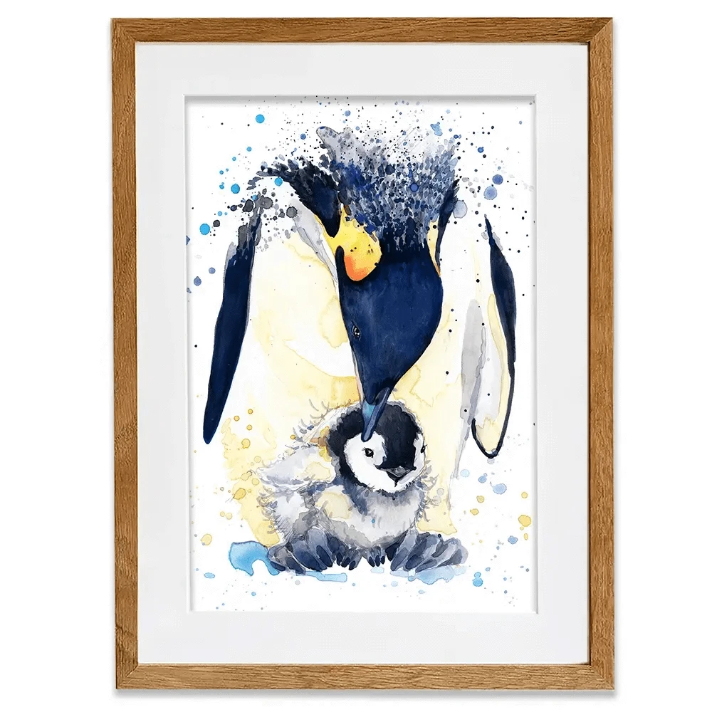 Penguin Paint Splash Framed Art Print Penguin Paint Splash Framed Art Print wall art product Faenkova Elena / Shutterstock