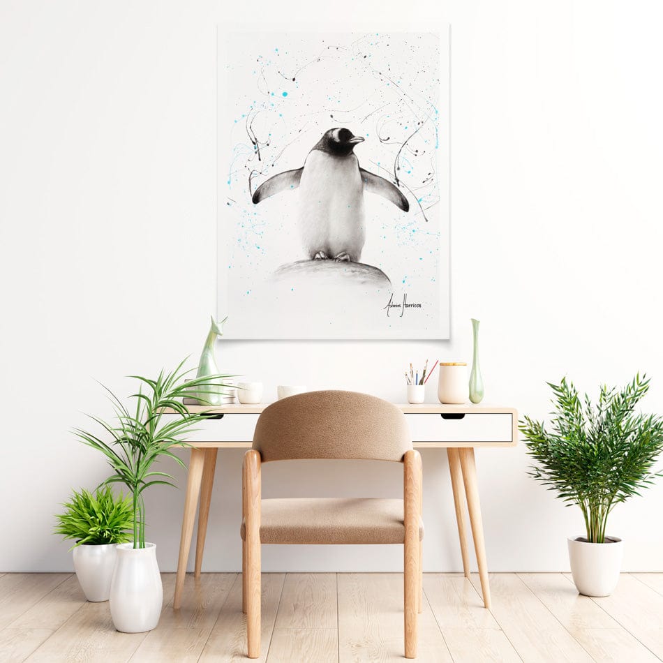 Penguin Parade Art Print wall art product Ashvin Harrison