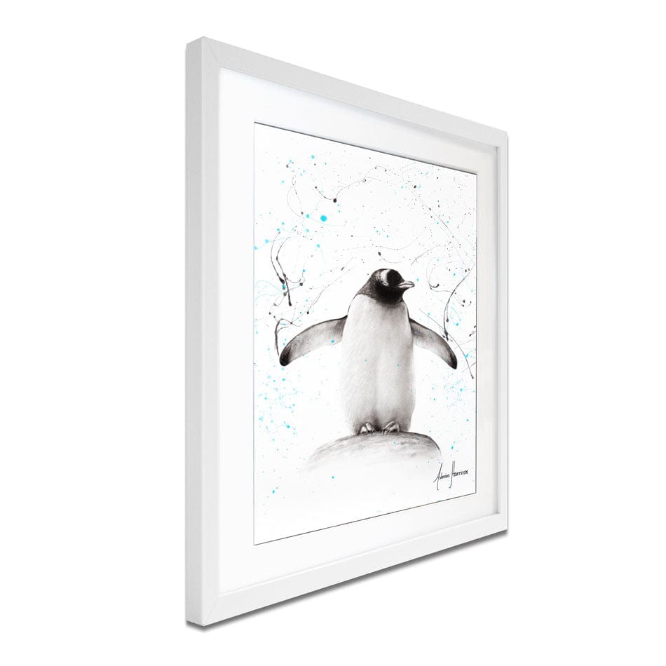 Penguin Parade Framed Art Print wall art product Ashvin Harrison
