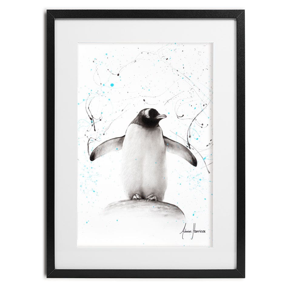 Penguin Parade Framed Art Print wall art product Ashvin Harrison