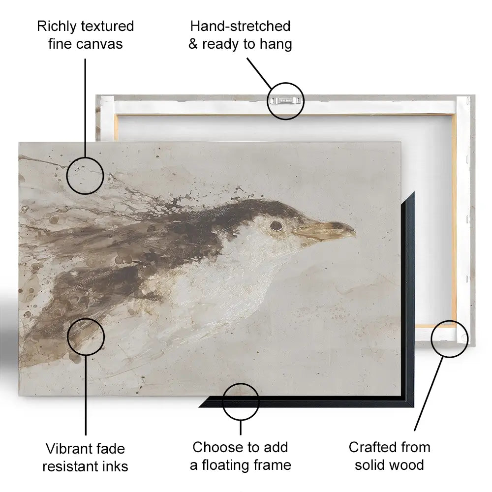 Penguin Surfacing Canvas Print Penguin Surfacing Canvas Print wall art product Chromatic Storm Studio