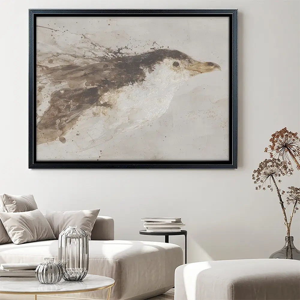 Penguin Surfacing Canvas Print Penguin Surfacing Canvas Print wall art product Chromatic Storm Studio