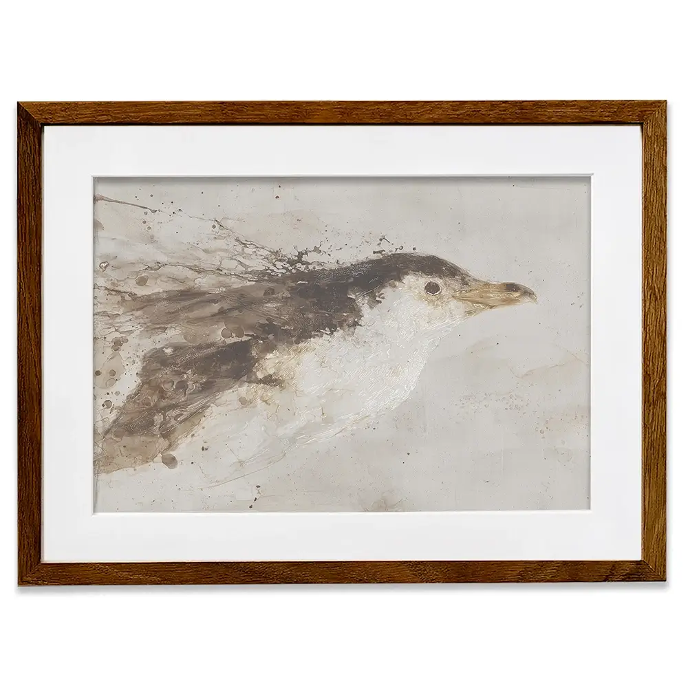 Penguin Surfacing Framed Art Print Penguin Surfacing Framed Art Print wall art product Chromatic Storm Studio