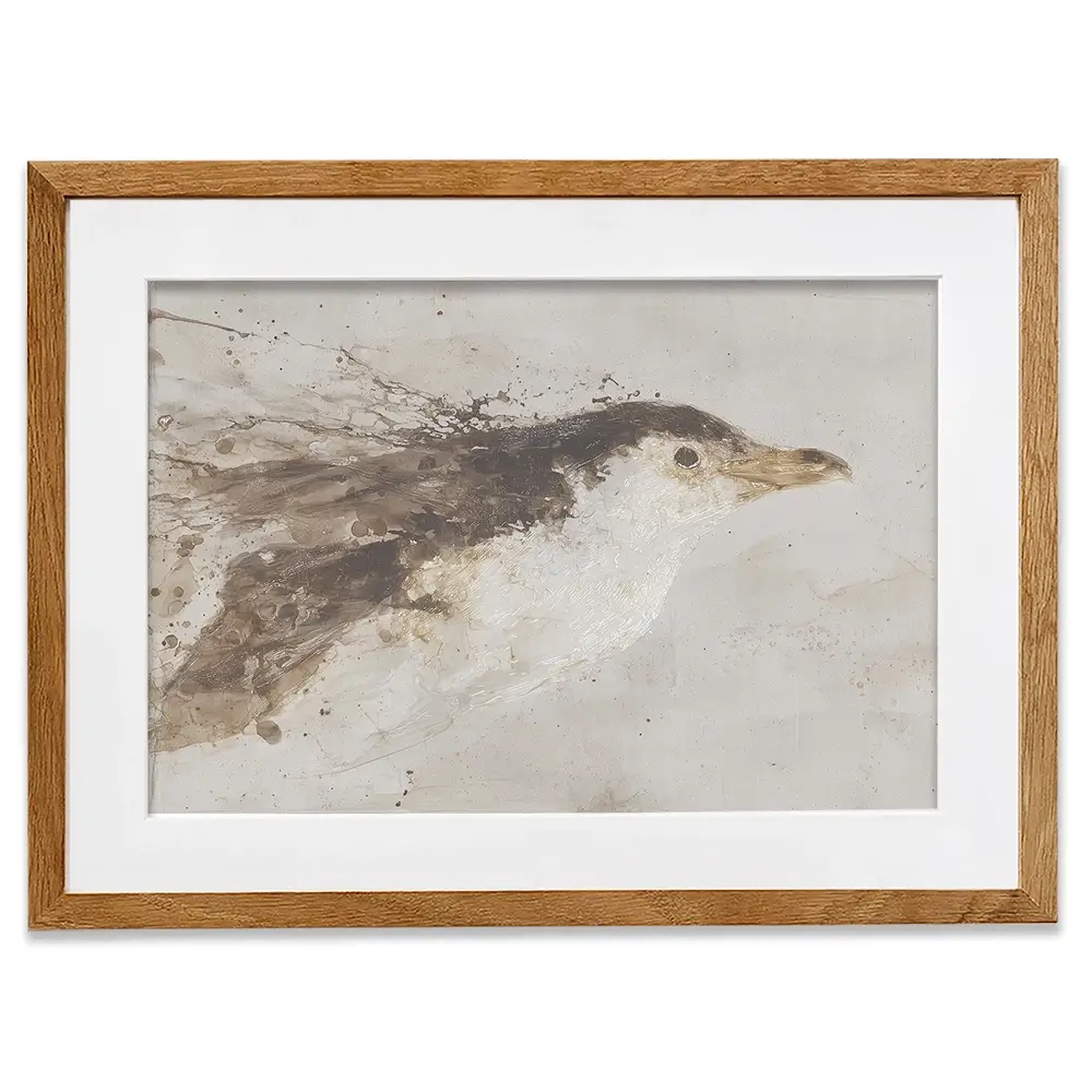 Penguin Surfacing Framed Art Print Penguin Surfacing Framed Art Print wall art product Chromatic Storm Studio