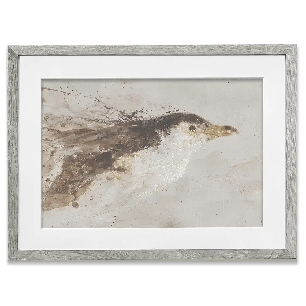 Penguin Surfacing Framed Art Print Penguin Surfacing Framed Art Print wall art product Chromatic Storm Studio