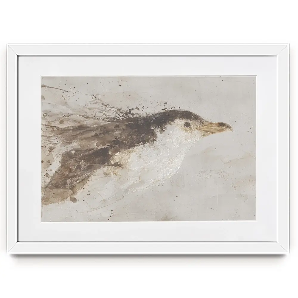 Penguin Surfacing Framed Art Print Penguin Surfacing Framed Art Print wall art product Chromatic Storm Studio