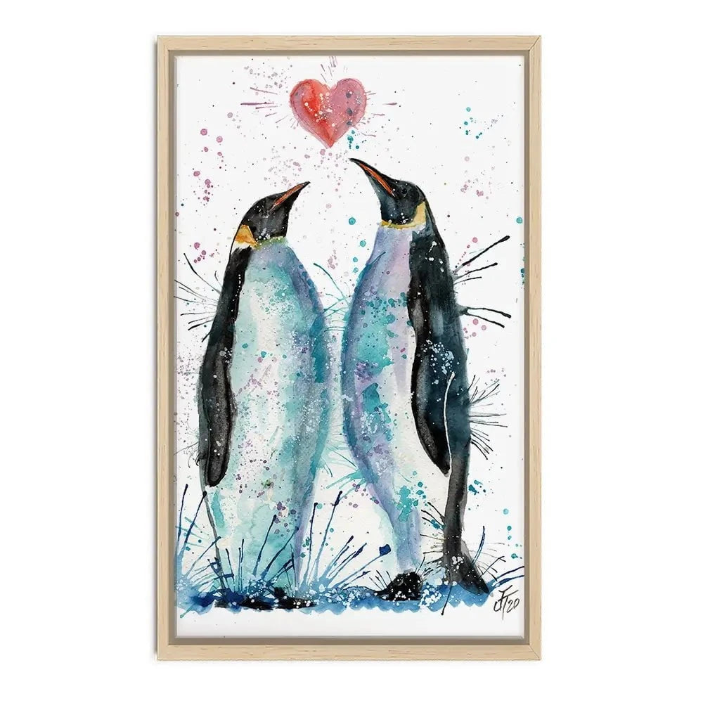 Penguins In Love Canvas Print Penguins In Love Canvas Print wall art product Jamie Taylor