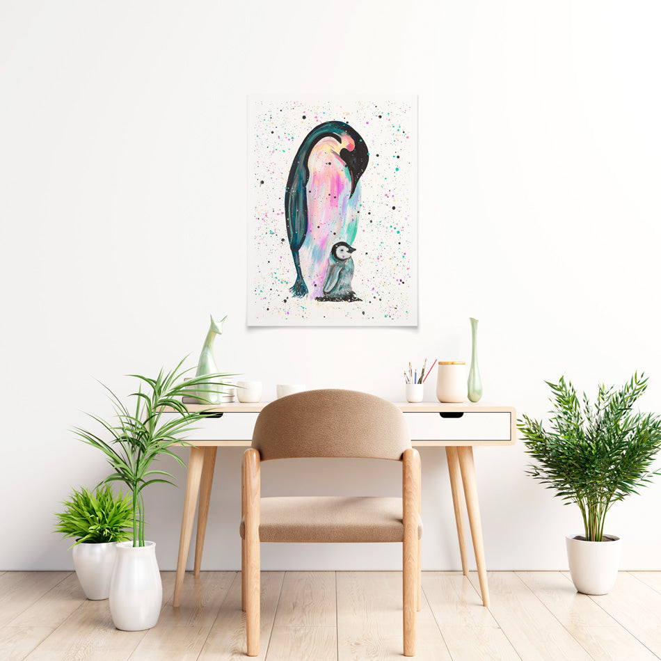 Penguins Jess And Harper Art Print Penguins Jess And Harper Art Print wall art product Emma LC Art