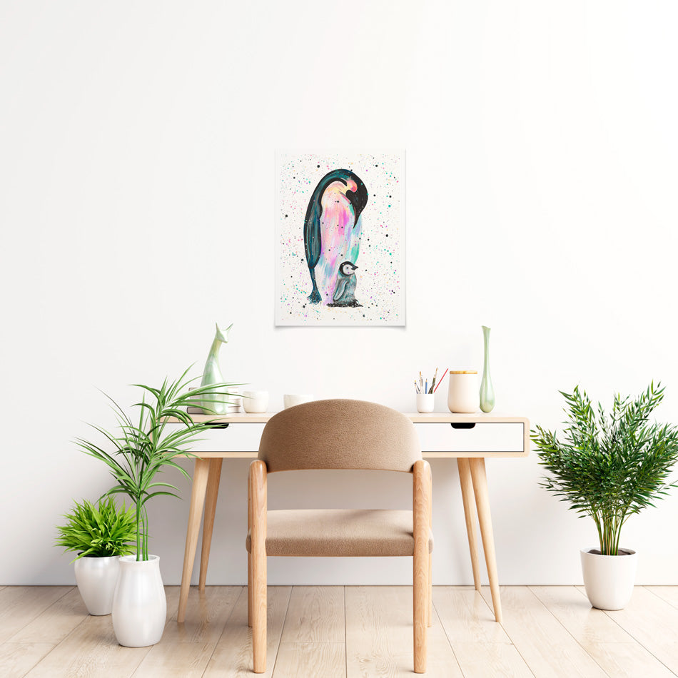 Penguins Jess And Harper Art Print Penguins Jess And Harper Art Print wall art product Emma LC Art