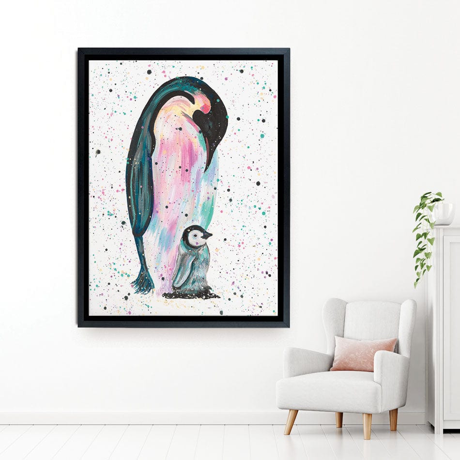 Penguins Jess And Harper Canvas Print wall art product Emma LC Art