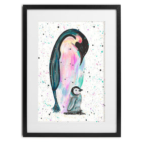 Penguins Jess And Harper Framed Art Print wall art product Emma LC Art