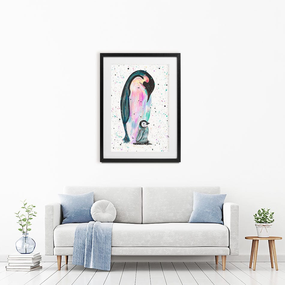 Penguins Jess And Harper Framed Art Print wall art product Emma LC Art