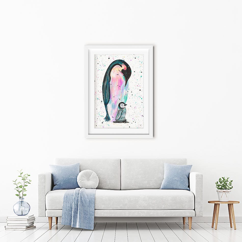 Penguins Jess And Harper Framed Art Print wall art product Emma LC Art
