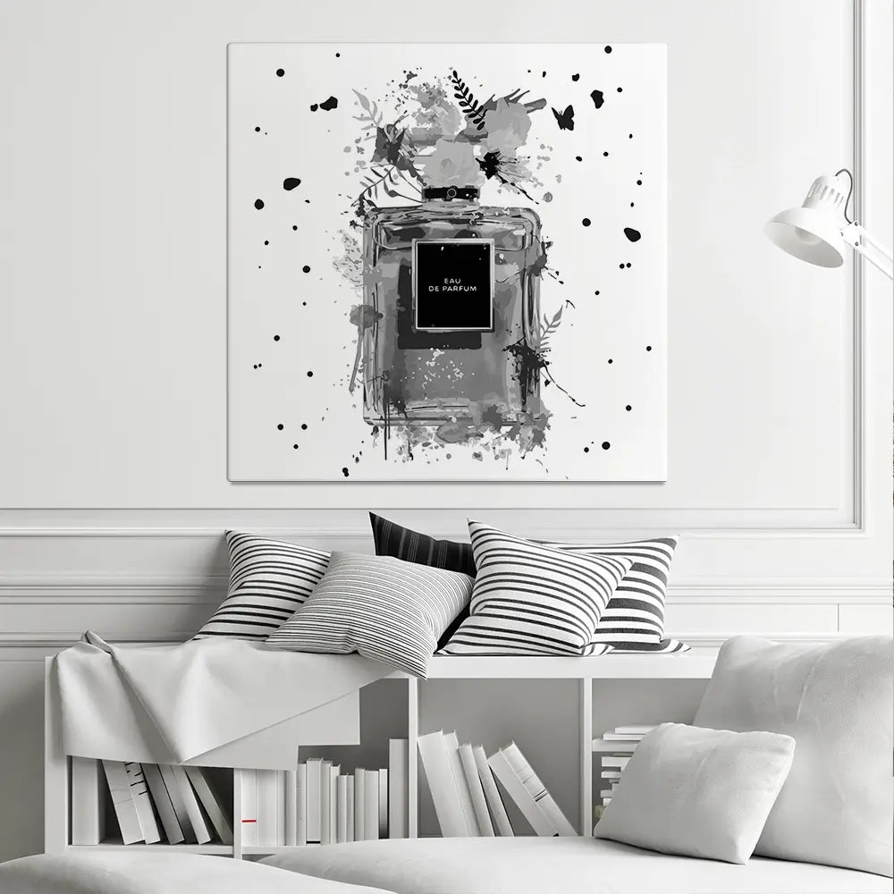 Perfume Canvas Print Perfume Canvas Print wall art product Black artist / Shutterstock