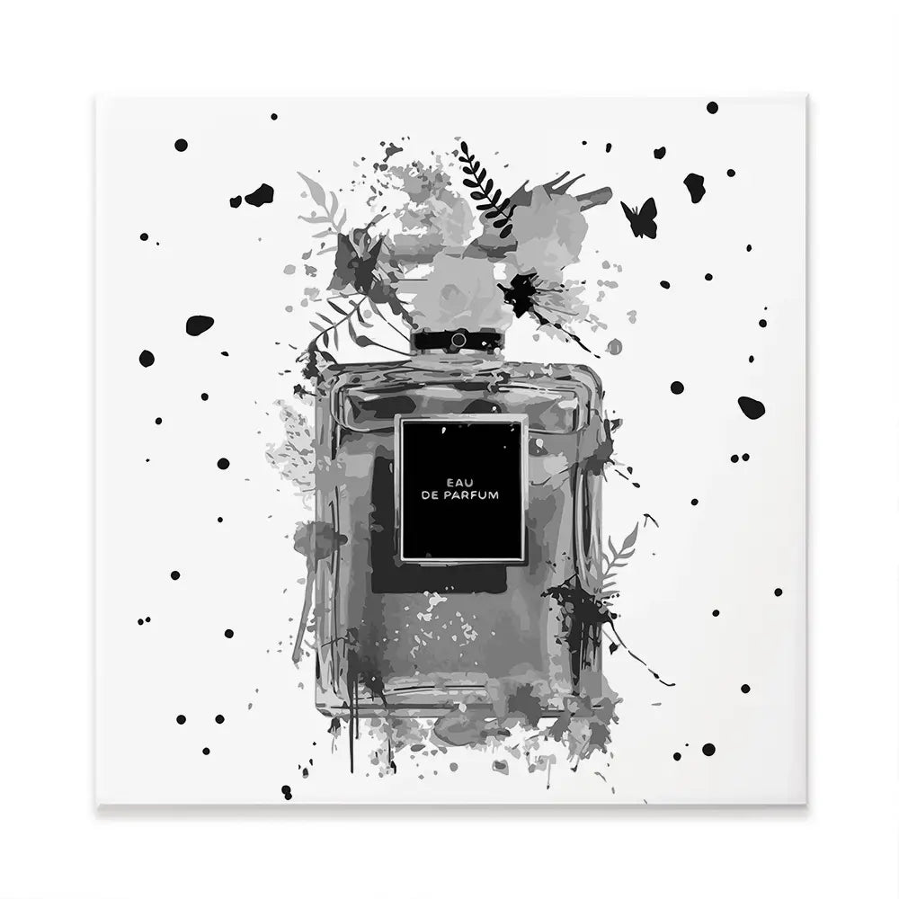 Perfume Canvas Print Perfume Canvas Print wall art product Black artist / Shutterstock