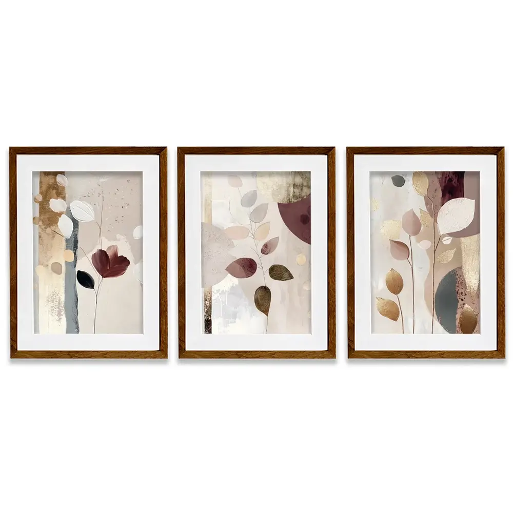 Petal And Clay Framed Art Print Trio Petal And Clay Framed Art Print Trio wall art product Bella Eve