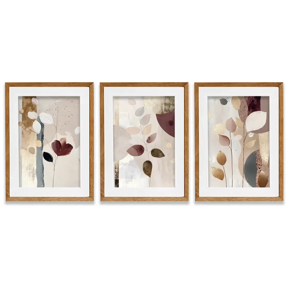 Petal And Clay Framed Art Print Trio Petal And Clay Framed Art Print Trio wall art product Bella Eve