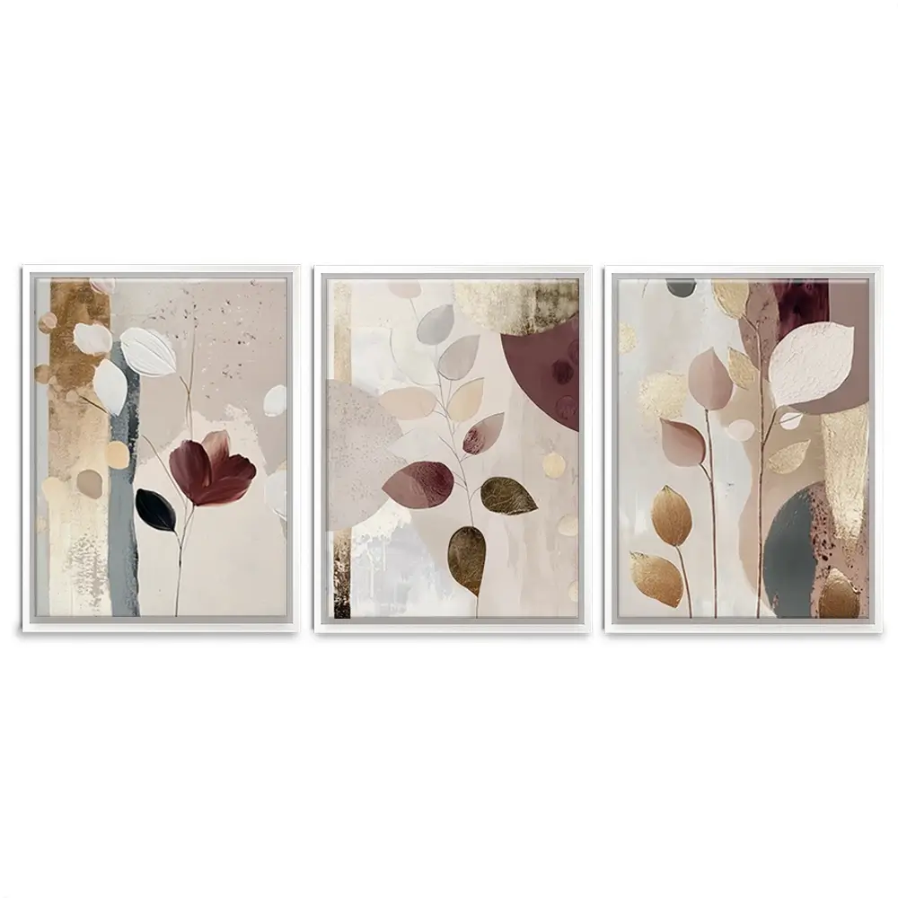 Petal And Clay Trio Canvas Print Petal And Clay Trio Canvas Print wall art product Bella Eve