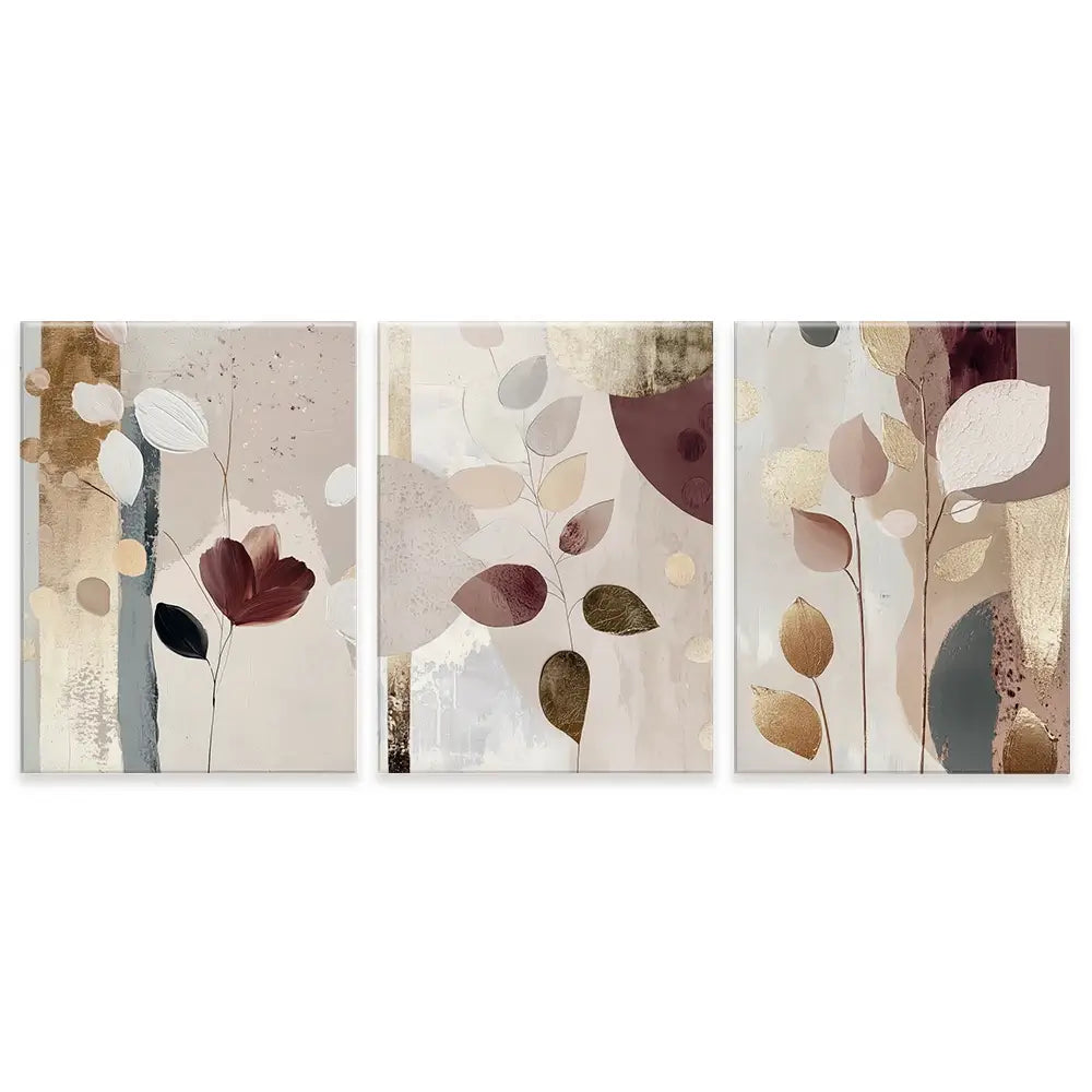 Petal And Clay Trio Canvas Print Petal And Clay Trio Canvas Print wall art product Bella Eve