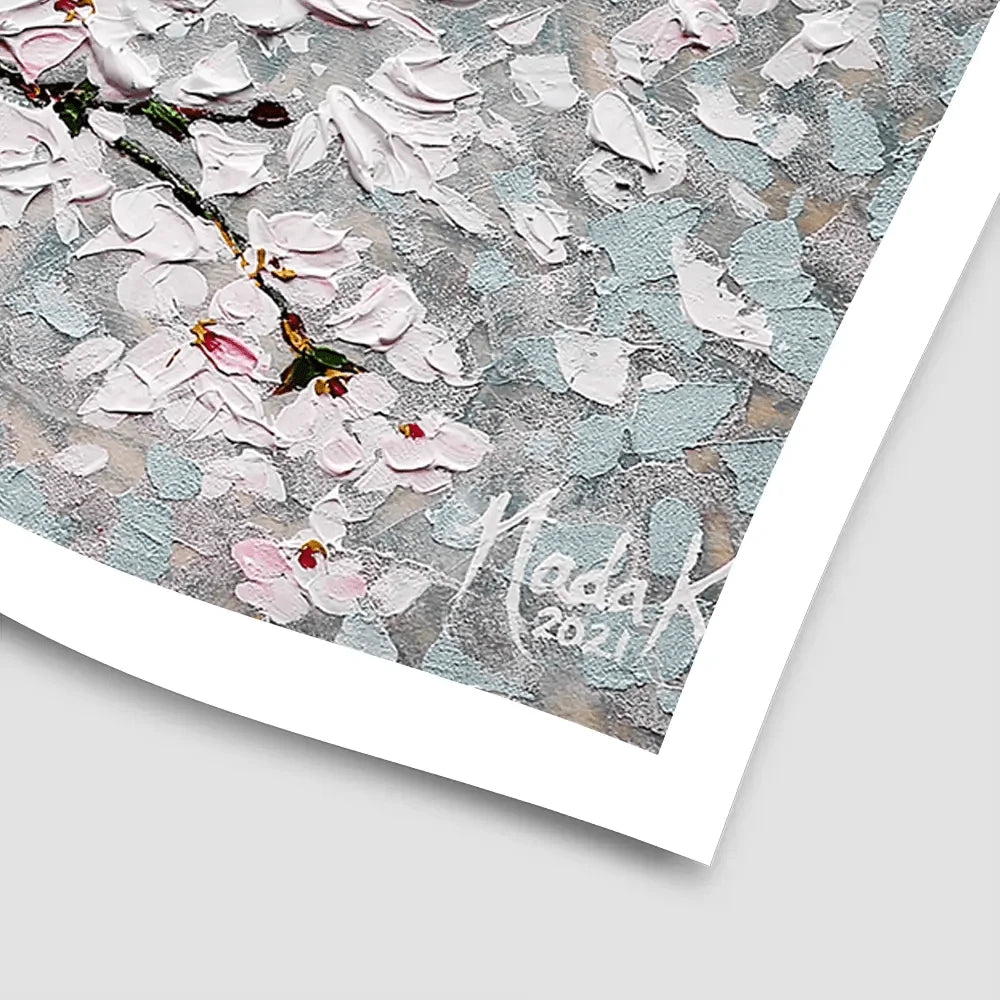 Petals In The Sky Square Art Print Petals In The Sky Square Art Print wall art product Nada Khatib