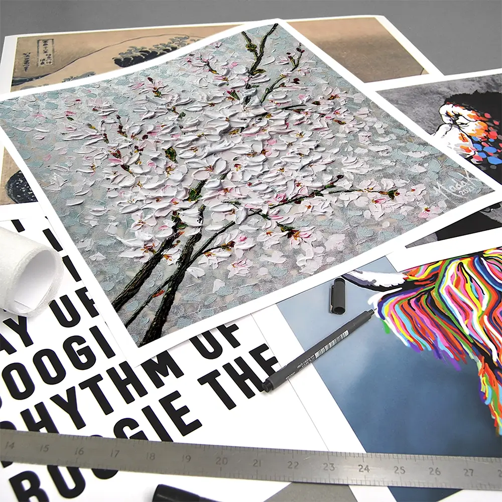 Petals In The Sky Square Art Print Petals In The Sky Square Art Print wall art product Nada Khatib