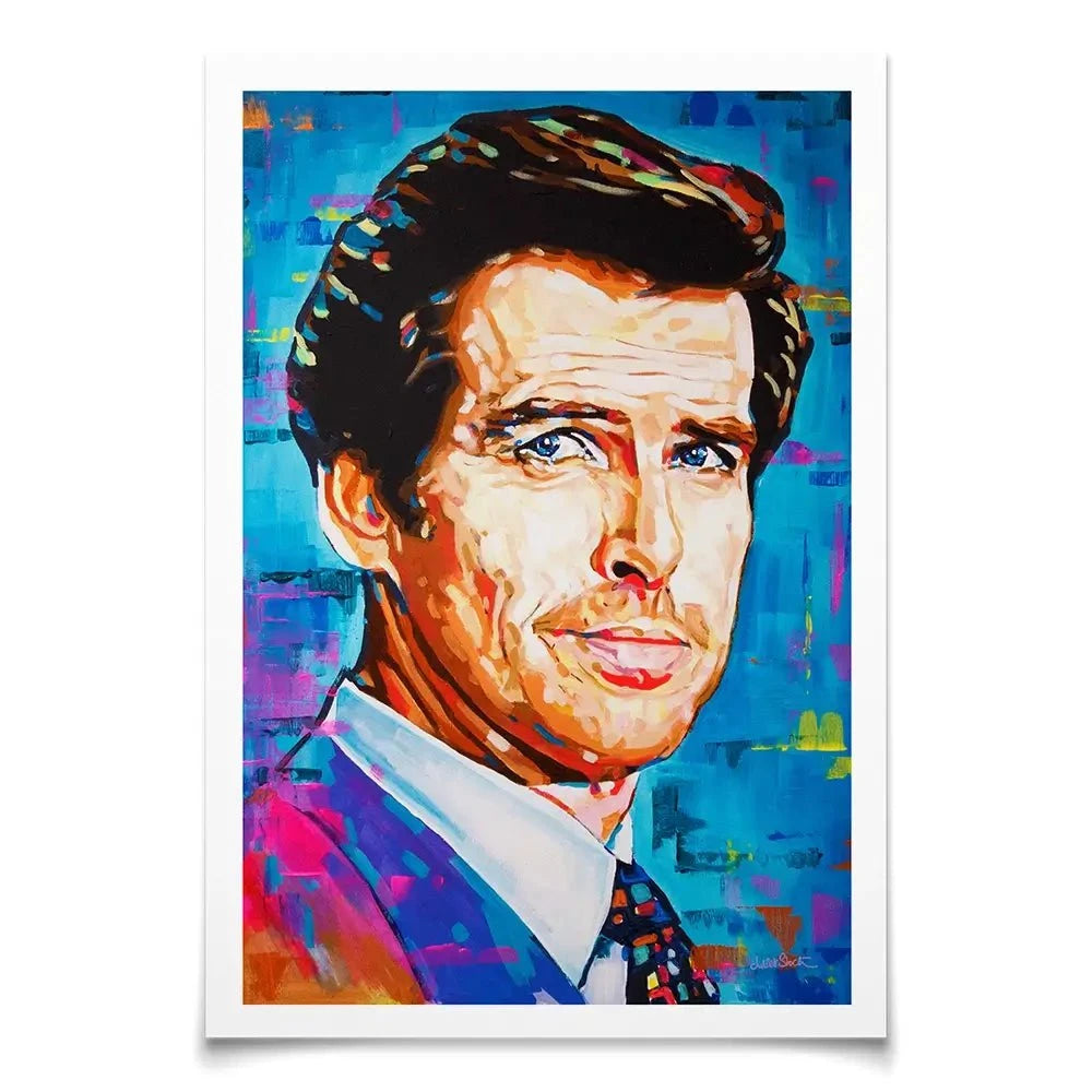 Pierce Brosnan Art Print Pierce Brosnan Art Print wall art product Juliet Stockton