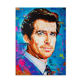 Pierce Brosnan Canvas Print Pierce Brosnan Canvas Print wall art product Juliet Stockton