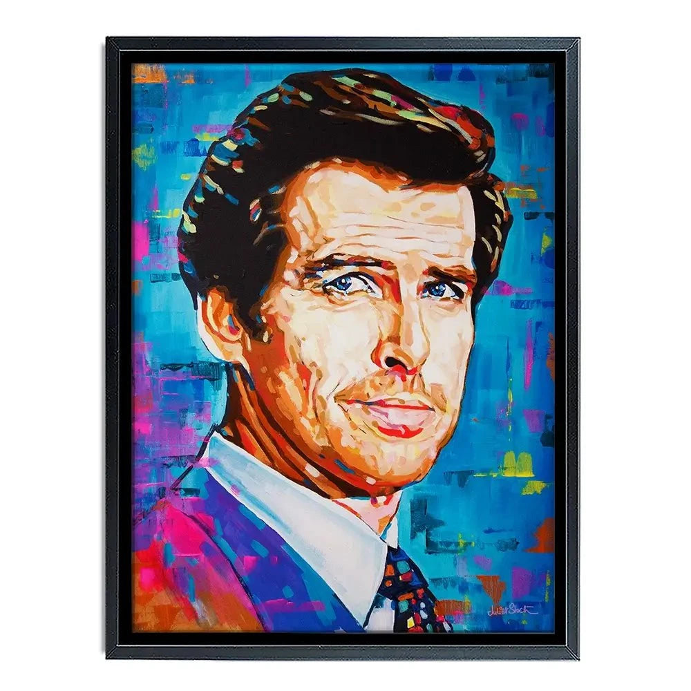Pierce Brosnan Canvas Print Pierce Brosnan Canvas Print wall art product Juliet Stockton
