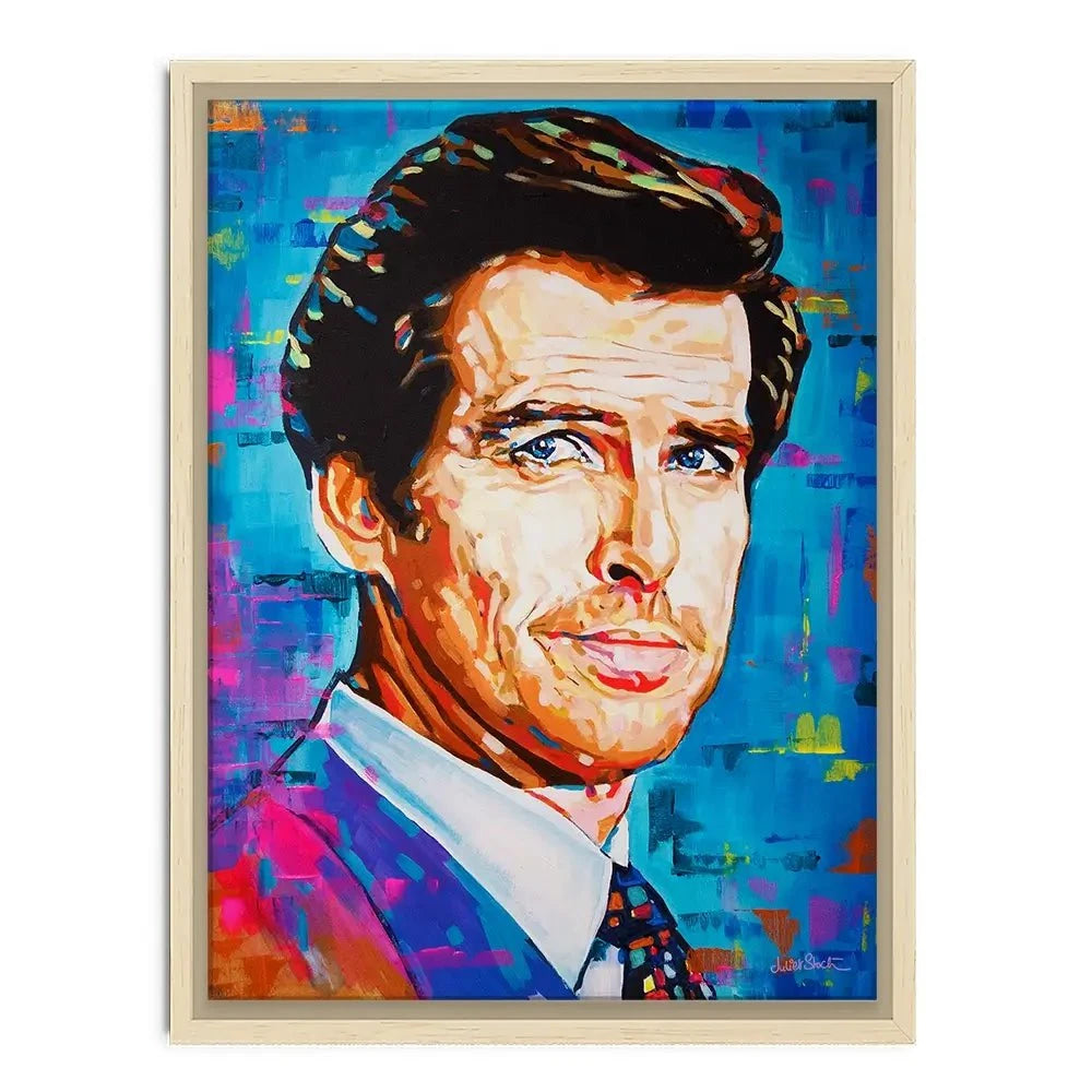 Pierce Brosnan Canvas Print Pierce Brosnan Canvas Print wall art product Juliet Stockton