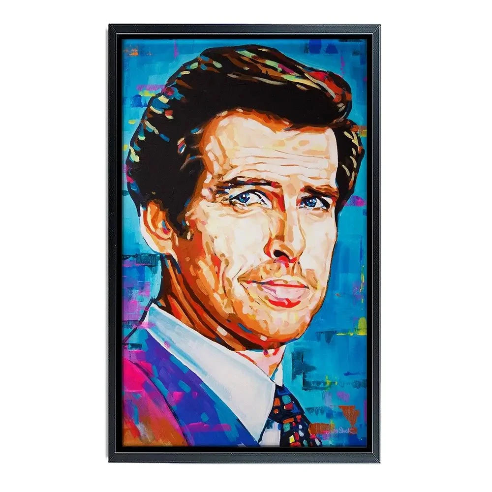 Pierce Brosnan Canvas Print Pierce Brosnan Canvas Print wall art product Juliet Stockton
