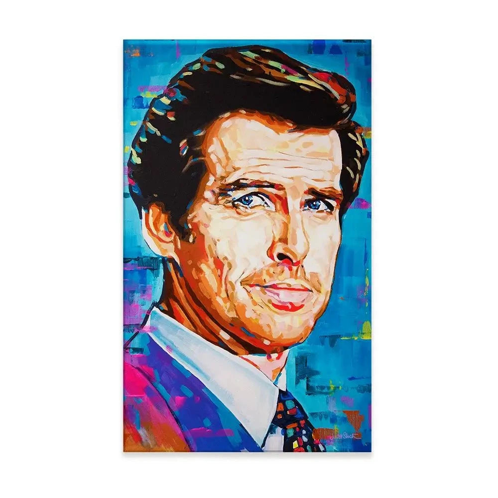 Pierce Brosnan Canvas Print Pierce Brosnan Canvas Print wall art product Juliet Stockton