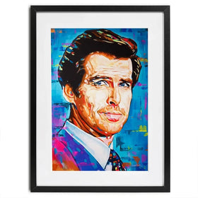 Pierce Brosnan Framed Art Print Pierce Brosnan Framed Art Print wall art product Juliet Stockton