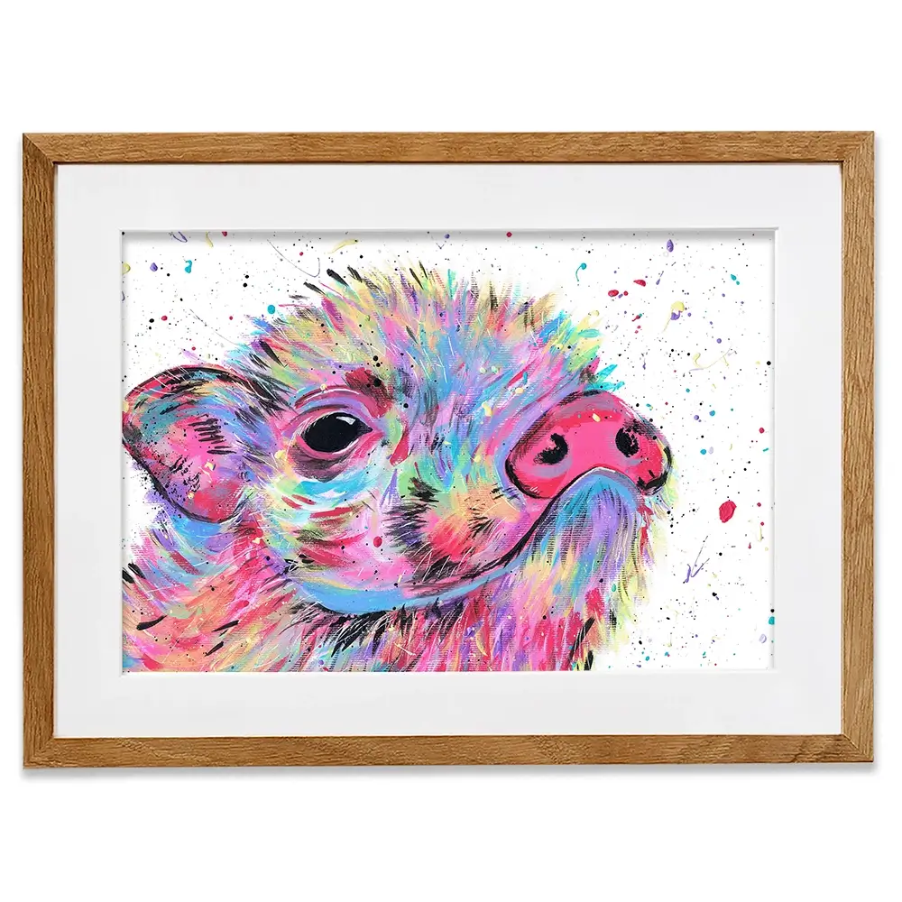 Pig Boo Framed Art Print Pig Boo Framed Art Print wall art product Emma LC Art