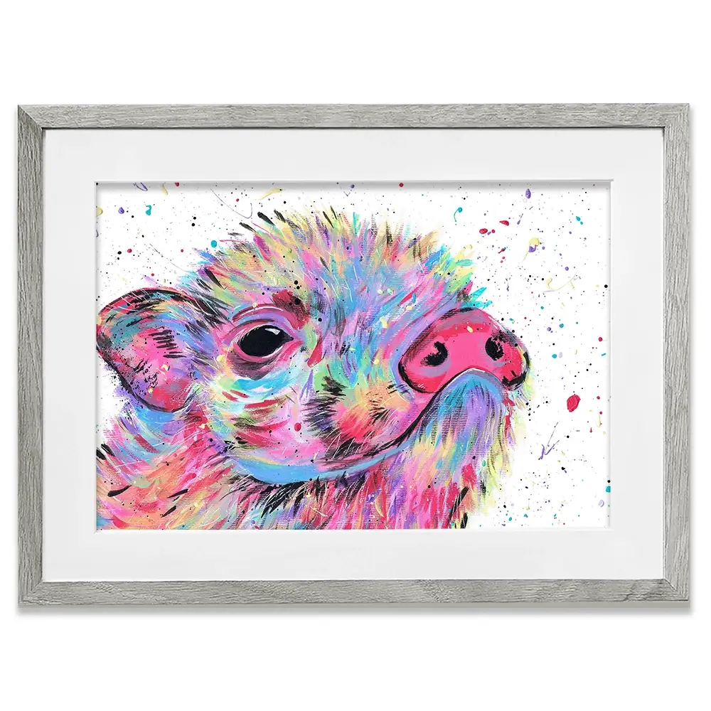 Pig Boo Framed Art Print Pig Boo Framed Art Print wall art product Emma LC Art