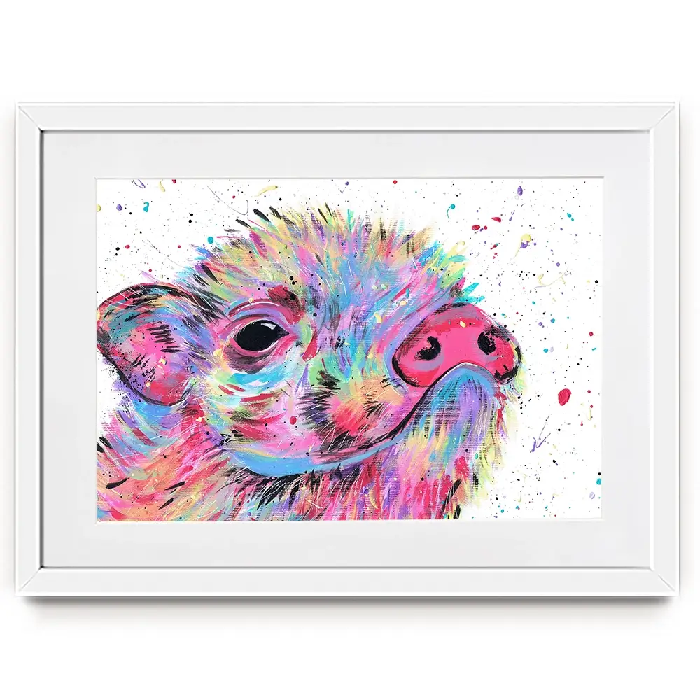 Pig Boo Framed Art Print Pig Boo Framed Art Print wall art product Emma LC Art