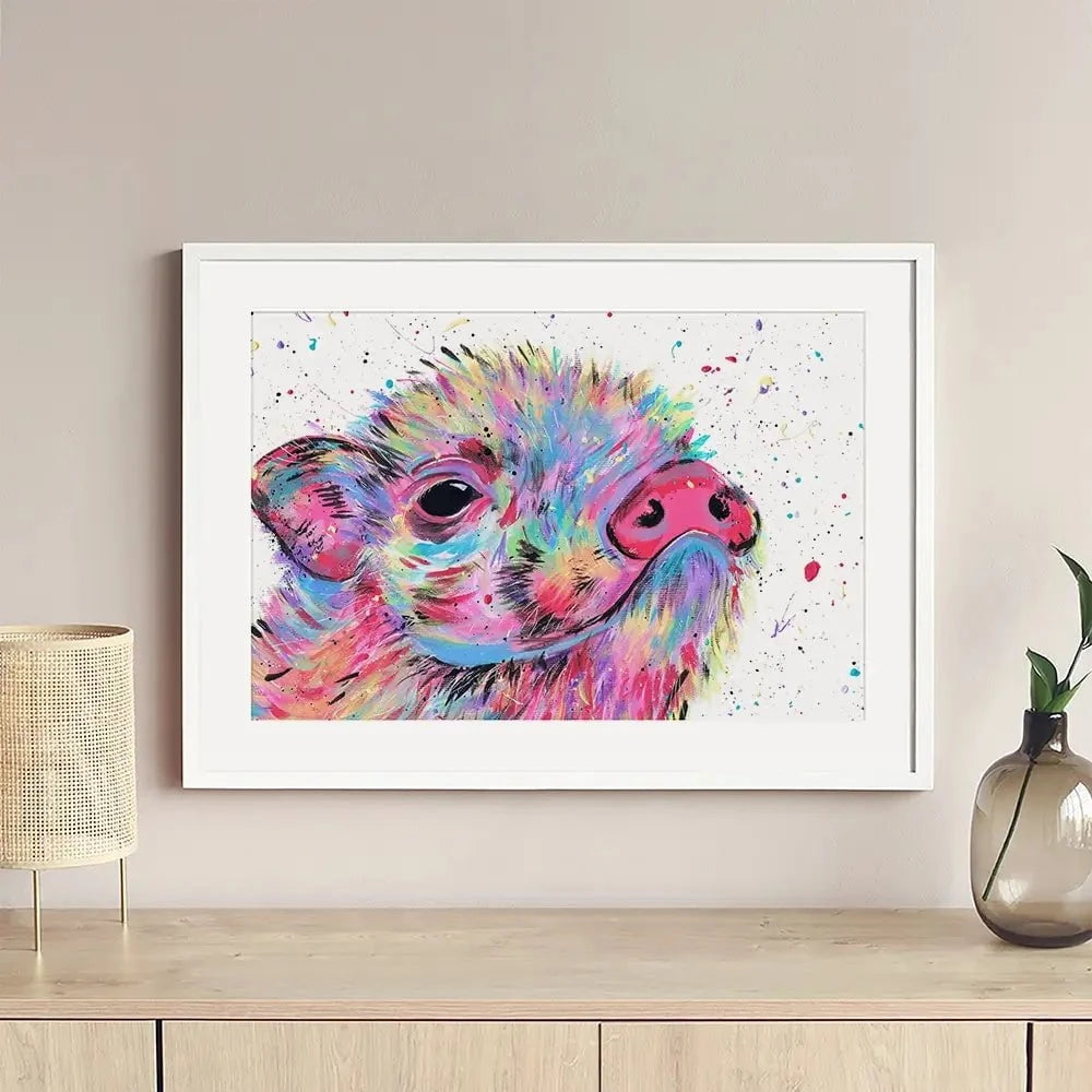 Pig Boo Framed Art Print Pig Boo Framed Art Print wall art product Emma LC Art