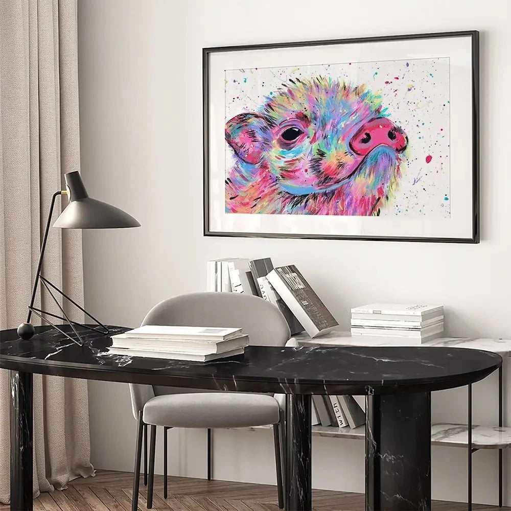 Pig Boo Framed Art Print Pig Boo Framed Art Print wall art product Emma LC Art