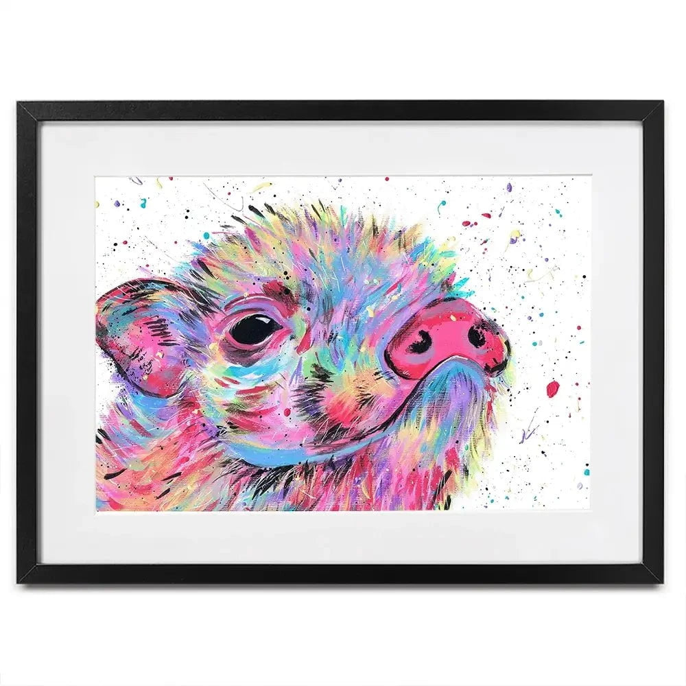 Pig Boo Framed Art Print Pig Boo Framed Art Print wall art product Emma LC Art