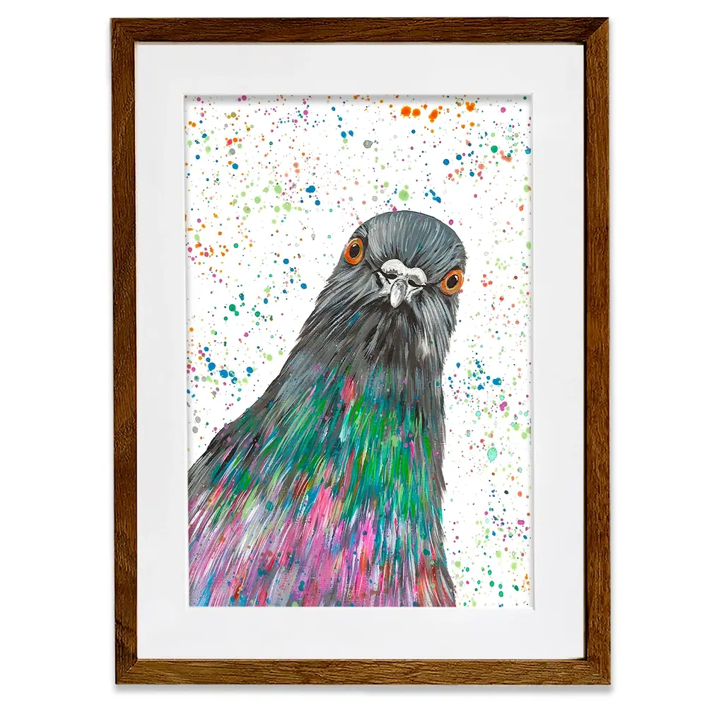 Pigeon Carter Framed Art Print Pigeon Carter Framed Art Print wall art product Emma LC Art