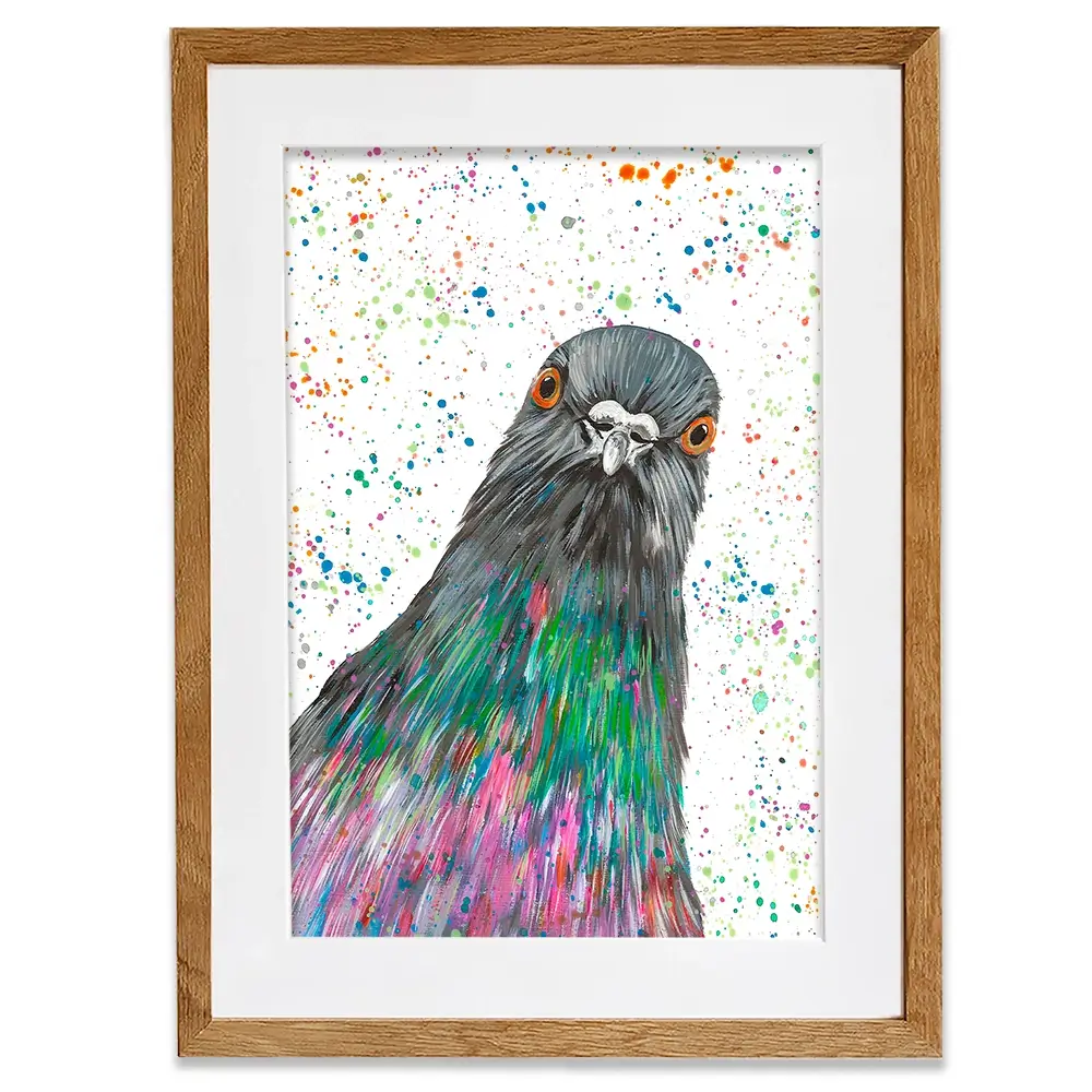Pigeon Carter Framed Art Print Pigeon Carter Framed Art Print wall art product Emma LC Art