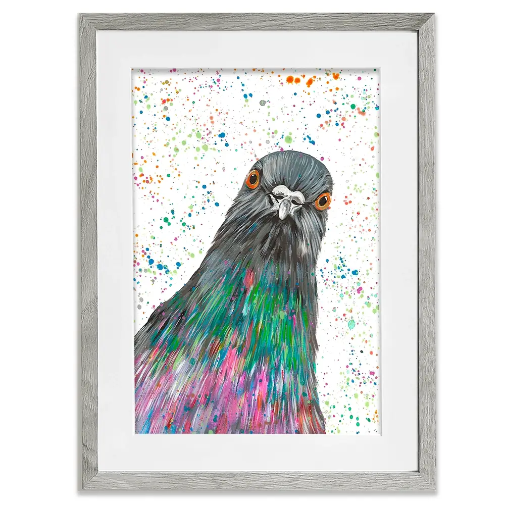 Pigeon Carter Framed Art Print Pigeon Carter Framed Art Print wall art product Emma LC Art