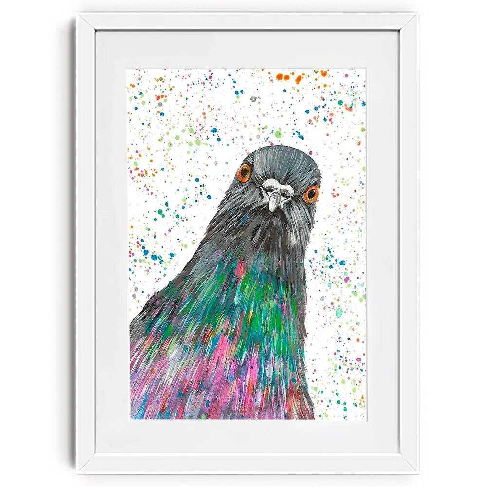 Pigeon Carter Framed Art Print Pigeon Carter Framed Art Print wall art product Emma LC Art