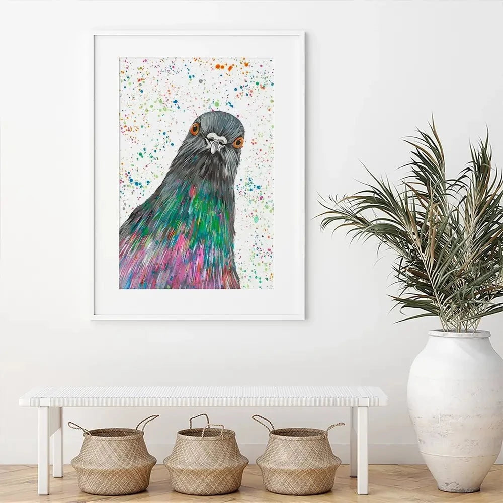 Pigeon Carter Framed Art Print Pigeon Carter Framed Art Print wall art product Emma LC Art