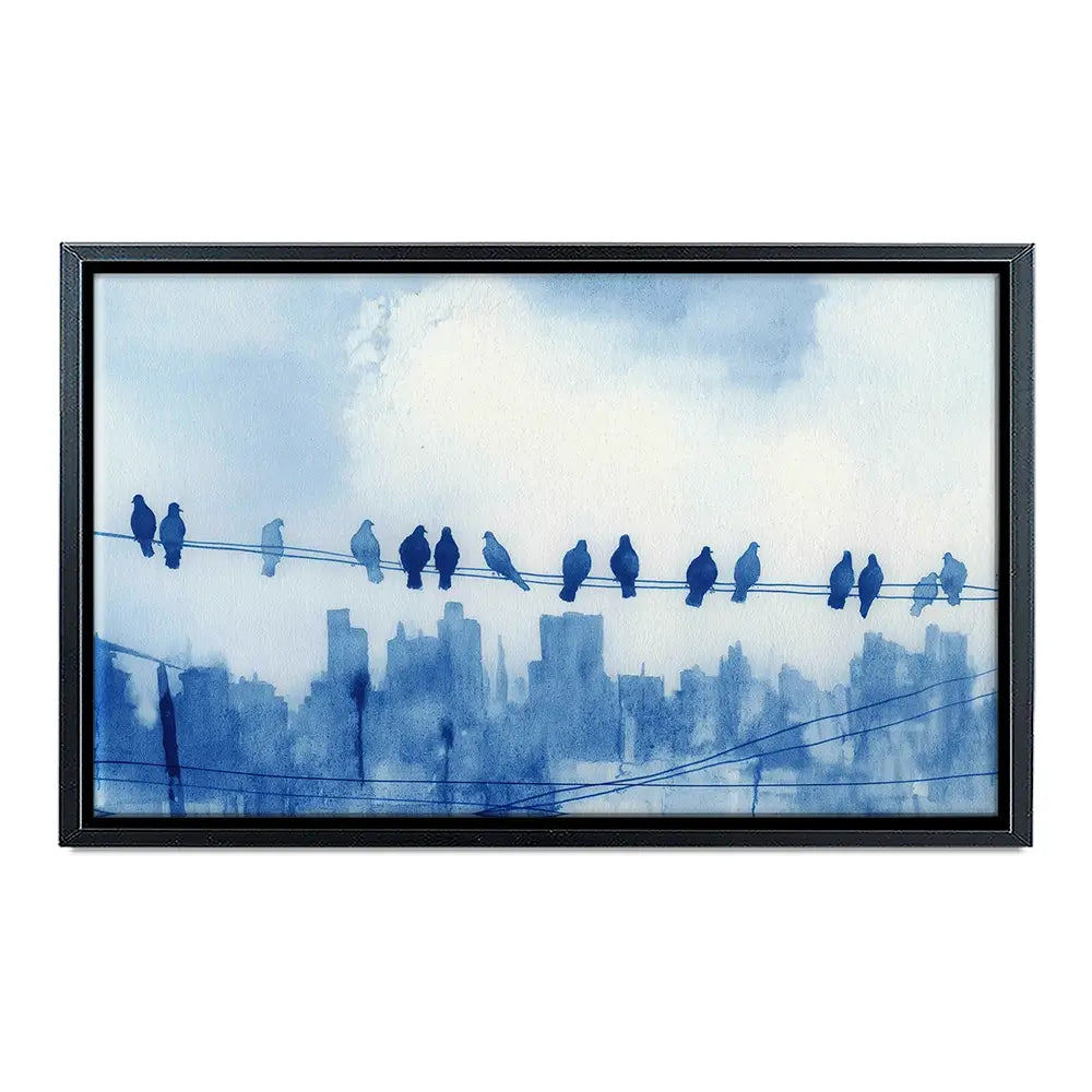 Pigeons Over New York Canvas Print Pigeons Over New York Canvas Print wall art product Chromatic Storm Studio