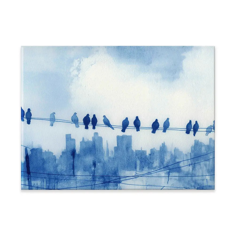 Pigeons Over New York Canvas Print Pigeons Over New York Canvas Print wall art product Chromatic Storm Studio