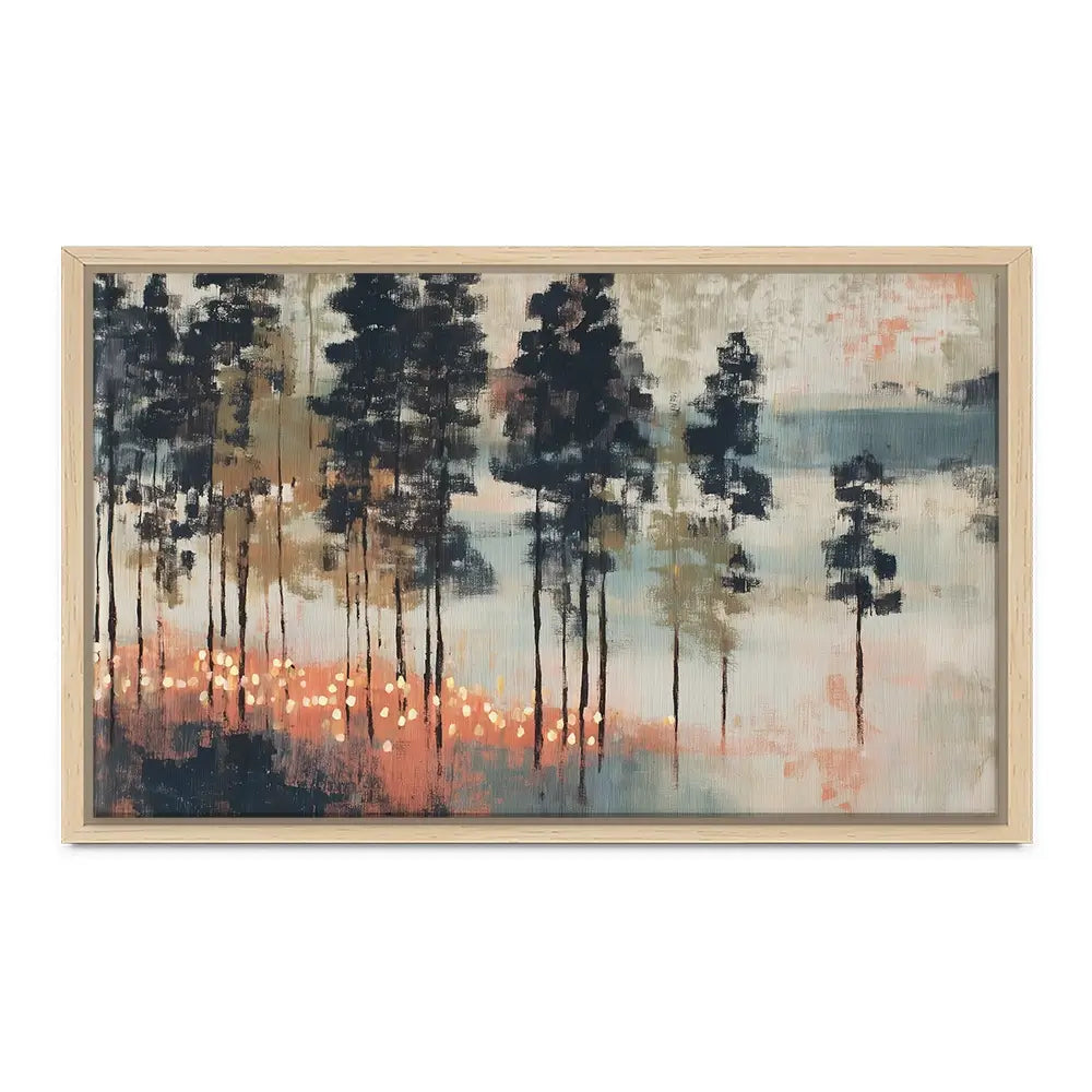 Pine Forest At Twilight Canvas Print Pine Forest At Twilight Canvas Print wall art product Chromatic Storm Studio